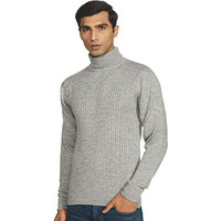 Amazon Brand - Symbol Men's Acrylic Casual Turtle Neck Sweater (Swr-Sy-Aw21-06_Lt Grey_XL)
