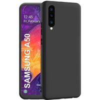 CEDO Samsung Galaxy A50 / A50s / A30s Back Cover | Camera Bump Protection & Ultra Slim | Matte Soft Silicon Shock Proof Rubberised Back Case Cover (Black)