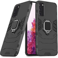 Pikkme Samsung Galaxy S20 Fe 5G Back Cover | D5 Tough Armor Bumper | 360 Protection Case | Ring Holder Stand Case (Black)