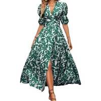 GRECIILOOKS Rayon Fit and Flare Ankle Length One Piece Maxi Bodycon Dresses Midi Dress for Women (GL-WD1219_Green