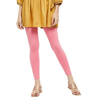 Max Women Solid Regular Fit Leggings (Noosal21Lplight Pink)_S