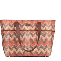 ZOUK Tote Bags Handmade Bags For Daily Use - Vegan Leather Handbags With Double Handle, Printed Totes For Women - Tidalwave Print