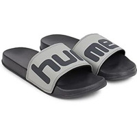 hummel CHUNK MEN SLIDERS Comfortable Cushioned Sole Arch Support Durable Lightweight Flexible Trendy Style Flip flops and Slippers Slides for Men Daily use Chappal - UK 8