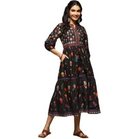 BIBA Women Printed Mix and Match(DRESSES1994E_Black_34)