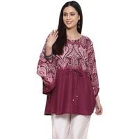 BIBA Women Printed Straight Mix and Match(Tops & T19702_BERY_36)