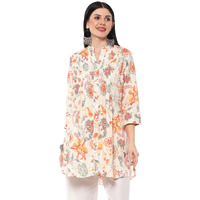 BIBA Women Cotton Printed Short_Kurta Mix and Match(Chintz Pop Collection20228_Off White_34)