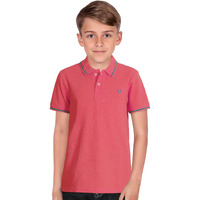 Allen Solly Junior Boy's Plain Regular fit Polo (ABTS31901820_Coral with Royal Blue 5-6 Years)