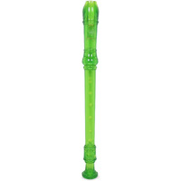 JUAREZ JRF100GR Clar Descant German Style 8 Holes Soprano Recorder Flute with Cleaning Rod Suitable for School Ensembles | Home Practice | Music Classes | Gift, Green with Cleaning Rod & Case
