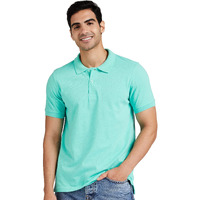 Amazon Brand - Symbol Men's Solid Cotton Rich Polo T Shirt | Collar Tshirts | Half Sleeves | Plain-Regular Fit (Ice Green_M) (Available in Plus Size)