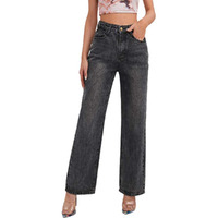 KOTTY Women High Rise Cotton Lycra Blend Ankle Length Jeans Black
