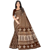 Tamaira Fashion Women's Plain Cotton Saree (2499_Coffee