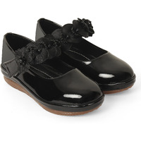 SIYA Freeplay Strap Ballerinas for Girls (Black)