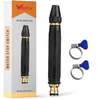 WEPTIX Water Spray Gun for Car Wash Bike Washing Gun for 1/2" Hose Pipe High Pressure Water Gun Nozzle Adjustable Car Washer Gun Brass Jet Water Spray Nozzle (Water Spray Gun)
