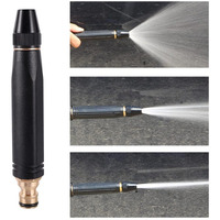 Water Spray Gun Car Wash Nozzle High Pressure Nozzle Water Jet Hose Nozzles Pipe For Gardening, Bike Car Wash Garden Watering Tool Black High Pressure Nozzle (High Pressure Adjustable Gold)