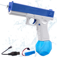 Toyshine Electric Holi Water Toy Pistol Gun Rechargeable with Pressure Mechanism for Range Upto 25-30 FT Powerful Squirt Guns for Kids Pool Beach Party Games and Outdoor Water Fun - Pink