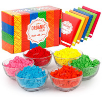 Zest 4 Toyz Holi Gulal Combo of Natural Organic Colors Holi Celebration Non-Toxic and Skin-Friendly Holi Gift Made in India (Pack of 6) Red,Blue,Green,Pink,Yellow,Orange
