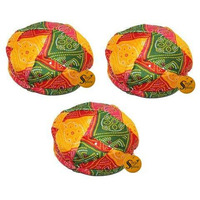 Sage Square Rajasthani Traditional Royal Turban Pagdi Safa for Marriage Mehandi Holi Function Decoration for Kids, Men and Women (Free Size) (Pack of 3)