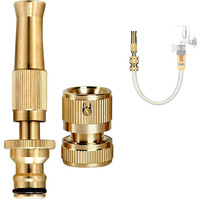 VIYANG SALES Brass Nozzle Water Spray Gun 1/2'' Twist Water Jet | High Pressure Nozzle| Water Spray Gun For Car Wash | Garden Nozzle | Water Spray Gun | Garden Spray Gun| Bike Washing Spray Gun