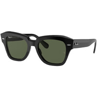 Ray-Ban Unisex Polarized Green Lens Square Sunglasses - 0RB2186
