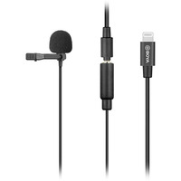 Boya by-M2 Clip-On Lavalier Microphone Lightning Port for iOS Devices Phone Tablet Recording V-Log Making Broadcasting - XLR
