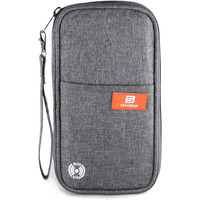 DAHSHA RFID Travel Family Passport Holder Card Holder Wallet Travel Accessories Document Organizer, Passport Cover, with Removable Hand Strap for Men and Women (Grey, 13 x 3 x 23 Cm)
