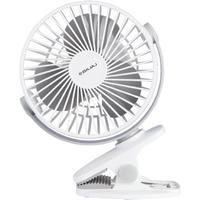 Bajaj Pygmy Mini Fan 110mm | USB Charging Fan | Multi-Clip Function| Rechargeable Fan| Battery Fan| 4-Hr Back-up| Silent Operation| Longer Battery Life| Energy Efficient| Portable Fan| White Table Fan