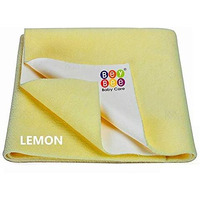 BeyBee Waterproof Quick Dry Sheet for Baby| Bed Pad Anti-Piling Fleece Extra Absorbent Washable Matress Protector| Baby Bed Protector Sheet for Toddler Children, Medium Size, 100x70cm, Yellow
