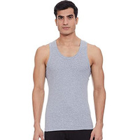 Dixcy Scott Originals Mens Round Neck Sleeveless Body Fit Solid Vest - Victory Vest(Grey And Grey - Pack of 2 )-L