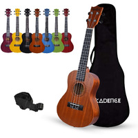 Kadence Concert Ukulele 23 , Cinnamon Brown colour, fluorocarbon strings, matt finish with strap and bag (Spring Summer Collection of Ukuleles)