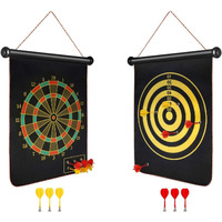 Toyshine 15 Inches Double-Sided Magnetic Dart Board Game with 6 Magnetic Darts | Indoor Outdoor Games for Adults, Kids (SSTP)