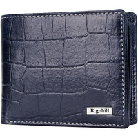 RIGOHILL Martin Black Printed Mens Leather Wallet | Leather Wallet for Men | RFID Mens Wallet