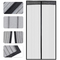 Store2508 Polyester Mesh Mosquito Screen Curtain With Magnets For Main Doors/Balcony Doors/Kitchen Doors (110 * 210 Cms,Black)