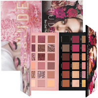 Huda Girl Beauty Rose Gold Remastered + Nude Edition Eyeshadow Palette Combo Kit - 36 Matte And Shimmer Finishes, Includes Black Eyeshadow - Complete Eye Shadow Palette Set