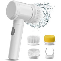 Soaring Electric Cleaning Brush, Cordless Electric Scrubber For Kitchen,Bathroom,Shower Door,Bathtub,Mirror,Tile,Tub,Dish,Sink,Grout Handheld Household Motorized Brush(White)