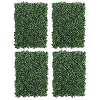 Golden Cart Artificial Wall Grass For Home Decoration (4 Pcs) I Grass Mat For Wall I Vertical Garden Artificial Plants (Dark Green, 60Cm X 40Cm X 3Cm, Pack Of 4)