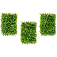 Golden Cart Artificial Wall Grass For Home Decoration (3 Pcs) I Grass Mat For Wall I Vertical Garden Artificial Plants (Natural Green, 60Cm X 40Cm X 8Cm, Pack Of 3)