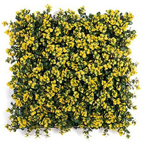 Golden Cart Plastic Artificial Wall Grass For Home Decoration (8 Pcs) I Grass Mat For Wall I Vertical Garden Artificial Plants (Yellow Green Design, 50Cm X 50Cm X 5Cm, Pack Of 8)