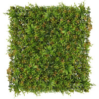 Golden Cart Plastic Artificial Wall Grass For Home Decoration (8 Pcs) I Grass Mat For Wall I Vertical Garden Artificial Plants (Green & Beige Design, 50Cm X 50Cm X 5Cm, Pack Of 8)