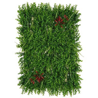 Golden Cart Artificial Wall Grass For Home Decoration (9 Pcs) I Grass Mat For Wall I Vertical Garden Artificial Plants (Green, Red & Purple, 60Cm X 40Cm X 8Cm, Pack Of 9)