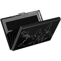 Storite 6 Slots Rfid Protected Metal Credit Card Holder Wallet For Men & Women (Black-6.5 X 1.3 X 9.5 Cm) (1-Pack)
