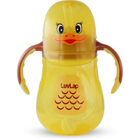 Luvlap Naughty Duck Sipper For Infant/Toddler 280Ml, Anti-Spill Sippy Cup With Soft Silicone Straw Bpa Free, 12M+ (Yellow)