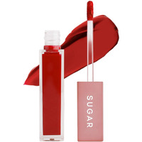 Sugar Cosmetics Mettle Matte Liquid Lipstick For Women | Highly Pigmented | Transferproof & Long Lasting |7Ml - 04 Sirius (Cherry Red)