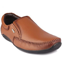 Red Chief Tan Leather Formal Slip On For Men