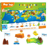 Imagimake Mapology Physical Features Of World Map | 3D Puzzle & Construction Toy | Birthday Gift For Girls & Boys Ages 5,6,7,8,9,10,11,12 | Diy Science Kit For Kids