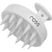 Ross Round Hair Scalp Manual Massager Shampoo Hair Brush, Super Soft Bristles For Exfoliating, Anti-Dandruff (Textured White)