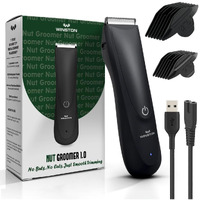 Winston Rechargeable Waterproof Body And Ball Trimmer For Men - Nut Groomer 1.0, Suitable For Beard Trimmer, Private Part Shaving, Pubic Hair With No-Cut Ceramic Blade  120 Min Cordless Use