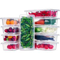 Satpurush Fridge Storage Boxes- Kitchen Containers Set, Masala Box For Kitchen, Plastic Storage Box For Kitchen, Fridge Organiser, Vegetable And Refrigerator Containers For Storage (6), Brown
