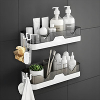 Satpurush Bathroom Accessories, Bathroom Rack, Bathroom Shelf Organizer, Wall Mounted Shelf, Bathroom Hardware And Accessories, Storage Racks (2 Shelf) Plastic, Multicolour