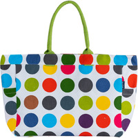 Aqva Stripe Printed Tote Bag For Women | Ladies Casual Handbag For Shopping, Travel With Top & Inner Zip Pocket | Versatile Trendy Handbag For College Girls (Multispot)