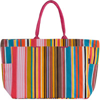 Aqva Stripe Printed Tote Bag For Women | Ladies Casual Handbag For Shopping, Travel With Top & Inner Zip Pocket | Versatile Trendy Handbag For College Girls (Stripe)